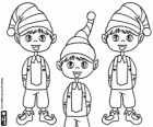 Three little elves of Santa Claus