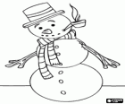 Frosty, the snowman who comes to life with a magical hat