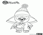 Panfu. Panda bear with big hat