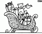 Santa's sleigh full of Christmas gifts
