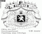 King's Feast, a ceremony in honour of the King of Belgium, 15 november. Coat of arms of Belgium 