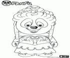 Panda lady with an elegant dress, a Panfu character