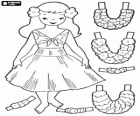 Hawaiian girl doll to play with traditional flower motifs