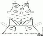Summer wardrobe to dress up the doll. Dress and swimwear