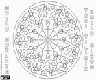 Greeting Card Christmas and New Year with candles mandala, in turkish