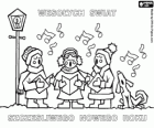 Christmas and New Year greetings with children singing carols, in polish