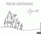 Merry Christmas with the Three Kings, in spanish or castilian
