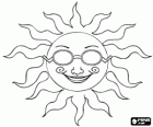 The sun known as the king star wearing sunglasses