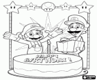 Mario and Luigi celebrating your birthday