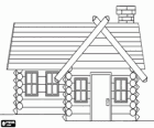 Wooden house or log cabin