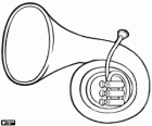 Horn or French horn, brass instrument which origin is on an animal horn or a conch