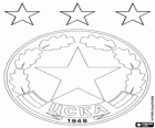 Crest of CSKA Sofia, the Bulgarian football team