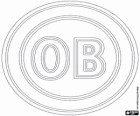 Logo Odense BK, Odense Boldklub or OB, Danish soccer club