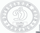 Emblem of FC Dynamo Kyiv, Ukrainian football team. Futbolni Klub Dynamo Kyïv, original ukrainian name transliterated