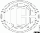 Logo of AC Milan, Italian football club in the city of Milan. Associazione Calcio Milan, original name in Italian