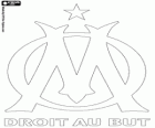Logo of Olympique Marseille or OM, French football club. Olympique de Marseille, original name in french