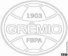 Badge of Grêmio Foot-Ball Porto Alegrense, known as Gremio of Porto Alegre, Brazilian football team