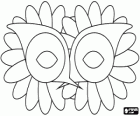 Mask of flowers for the Carnival party