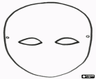Carnival mask to decorate and paint
