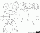Rango is a pet chameleon who lives in a terrarium that ends in the desert