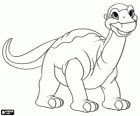 An Apatosaurus baby named Littlefoot is one of the protagonists of the film The Land Before Time