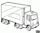 Truck with four-axle trailer