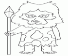 A caveman or troglodyte