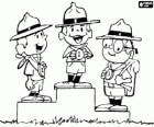 Podium of the three best boyscouts