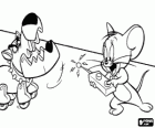 Jerry the Mouse with a robot dog to scare Tom