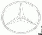 Mercedes logo, Mercedes-Benz, German brand vehicles. Three-pointed star of Mercedes