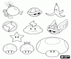 Video game Super Mario Bros: different elements of the game