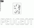 Logo of Peugeot, car brand in France