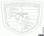 Porsche logo, German brand of luxury cars