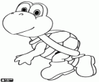 Koopa Troopa, bipedal turtles are enemies in the Mario games