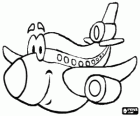 Airplane happy and smiling