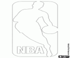 Logo of the NBA, professional basketball league in the United States of America