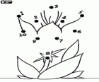 Connect the dots to draw a pretty flower