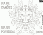 Day of Portugal, Camões and the Portuguese Communities held on 10 June, the anniversary of the death of writer and poet Luis Vaz de Camões in 1580. Portugal coat of arms
