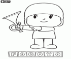 Pocoyo with a trumpet