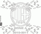 AC Milan, champion of the Italian football league. Lega Calcio Serie A 2010-2011