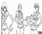 Sailor Starlights: Sailor Star Healer, Sailor Star Maker and Sailor Star Fighter