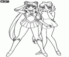 Sailor Moon with Molly Baker, her best friend and classmate