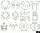 Some symbols of different world religions