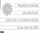 Swearing of the Constitution of Uruguay. Every July 18 is celebrated the oath of the first national constitution of 1830