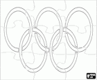 Puzzle of the Olympic Flag