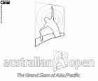 Logo of the Australian Open, the first of four Grand Slam tennis tournaments