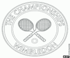 Logo classic Wimbledon Grand Slam tennis tournament in England