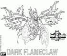 Dark Flameclaw. Invizimals Shadow Zone. Strange creature, evil and aggressive Invizimal