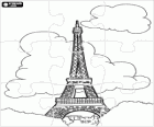 Puzzle of Eiffel Tower in Paris, France