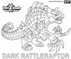 Dark Rattleraptor. Invizimals Shadow Zone. Ferocious hunters of the jungle